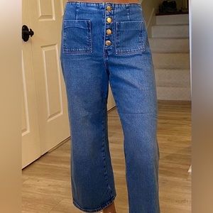 Zara cropped flare jeans size 4